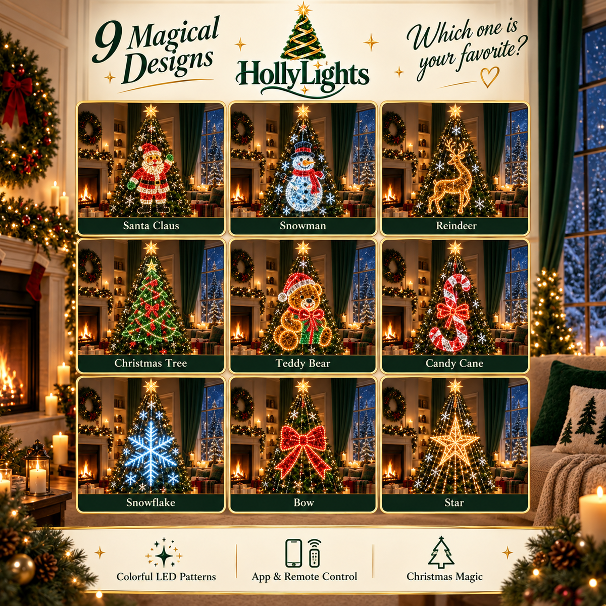 HollyLights™ Animated Christmas Tree Lights