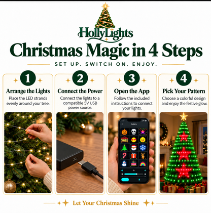 HollyLights™ Animated Christmas Tree Lights